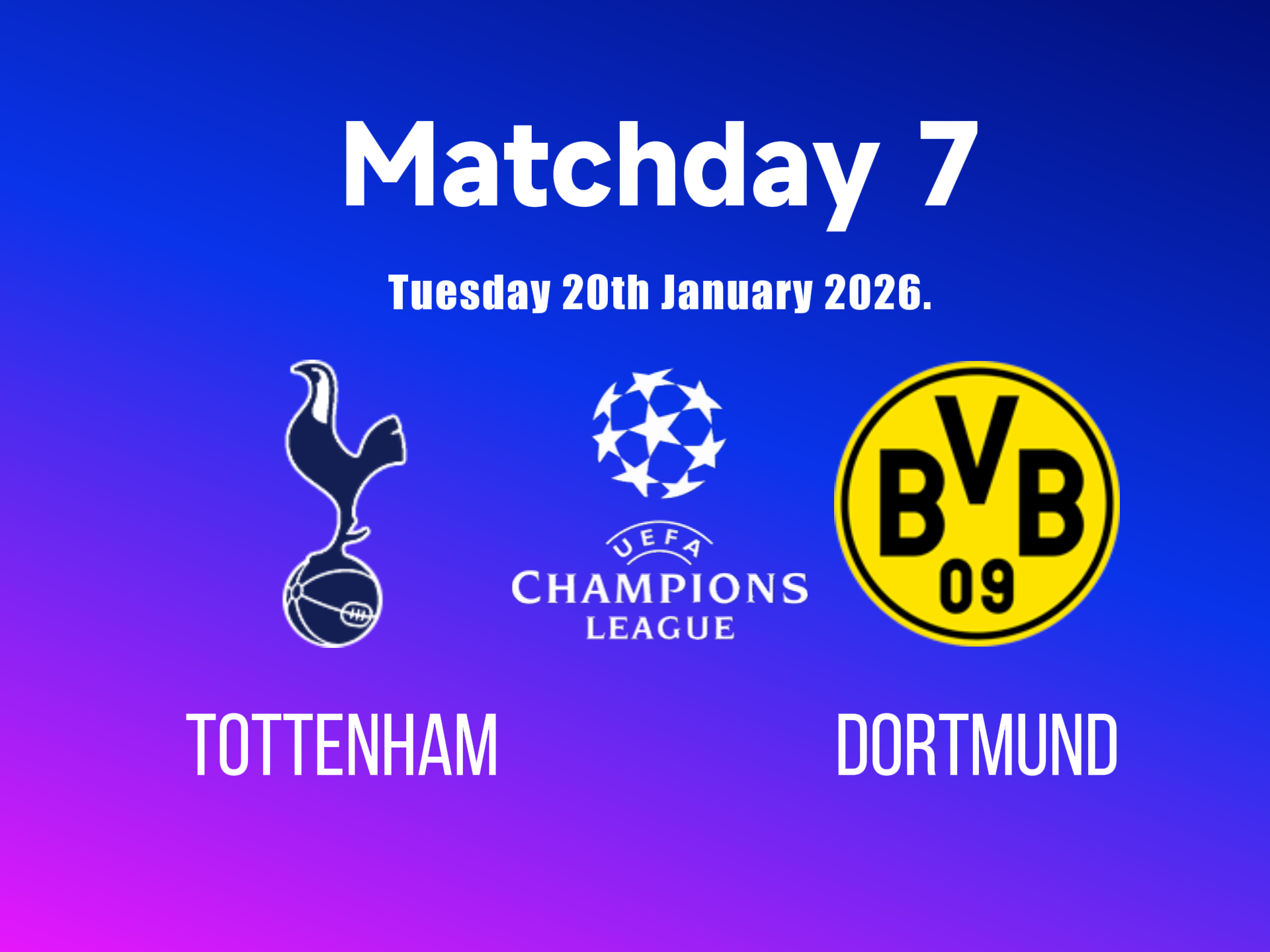 Tottenham vs Borussia Dortmund
